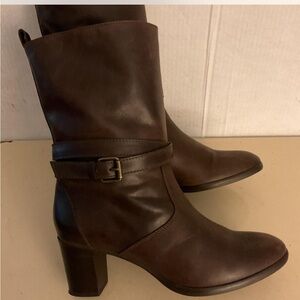 J. Crew Dark Brown Leather Boots